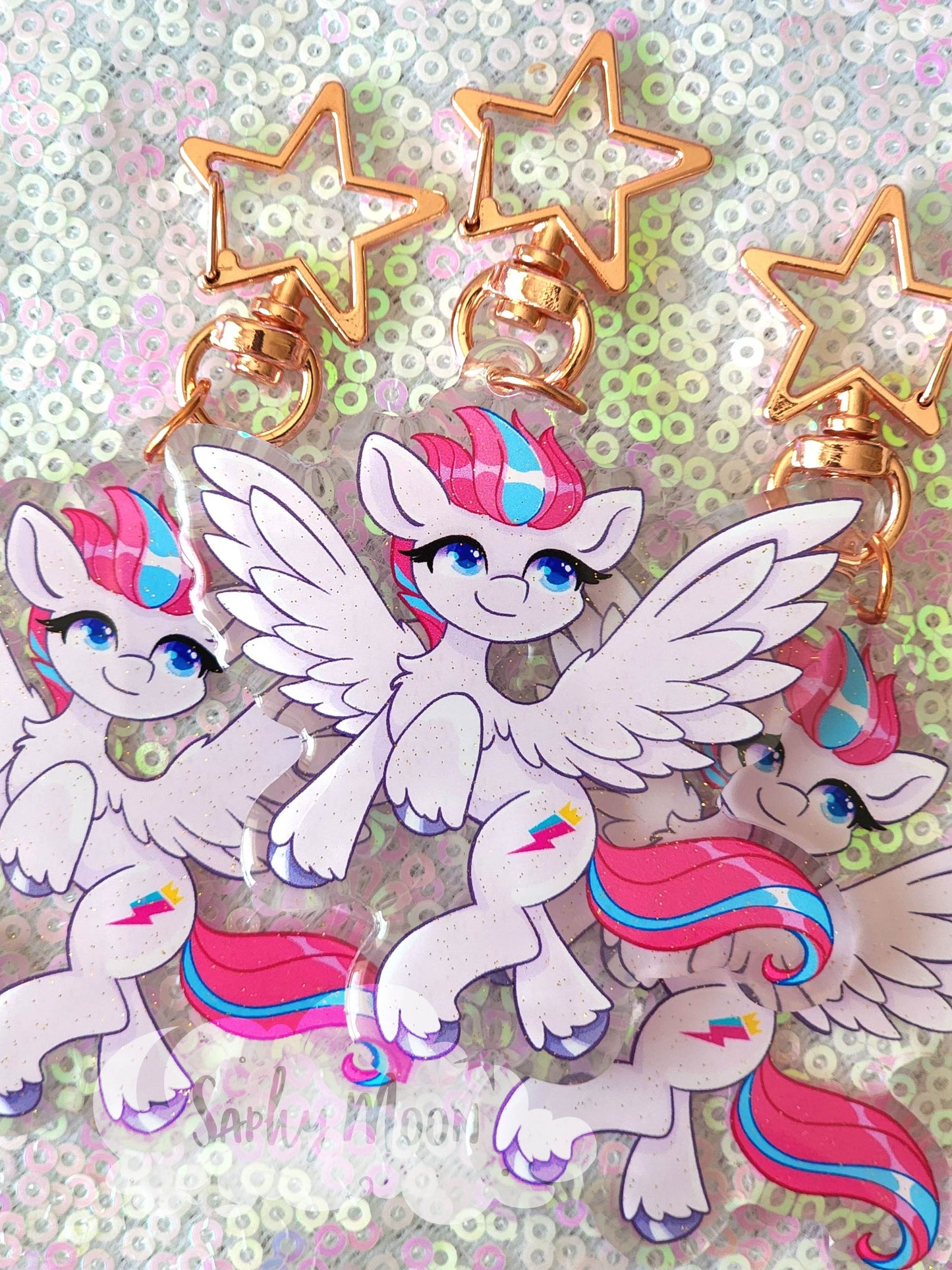 Keychain of white pegasus