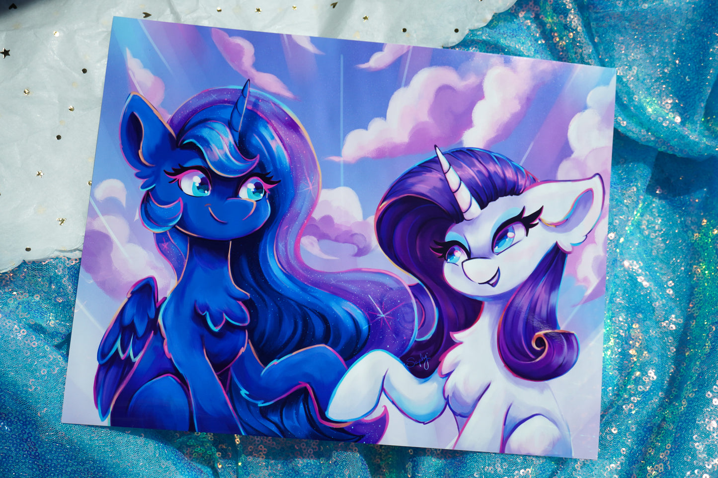 Luna & Rarity print