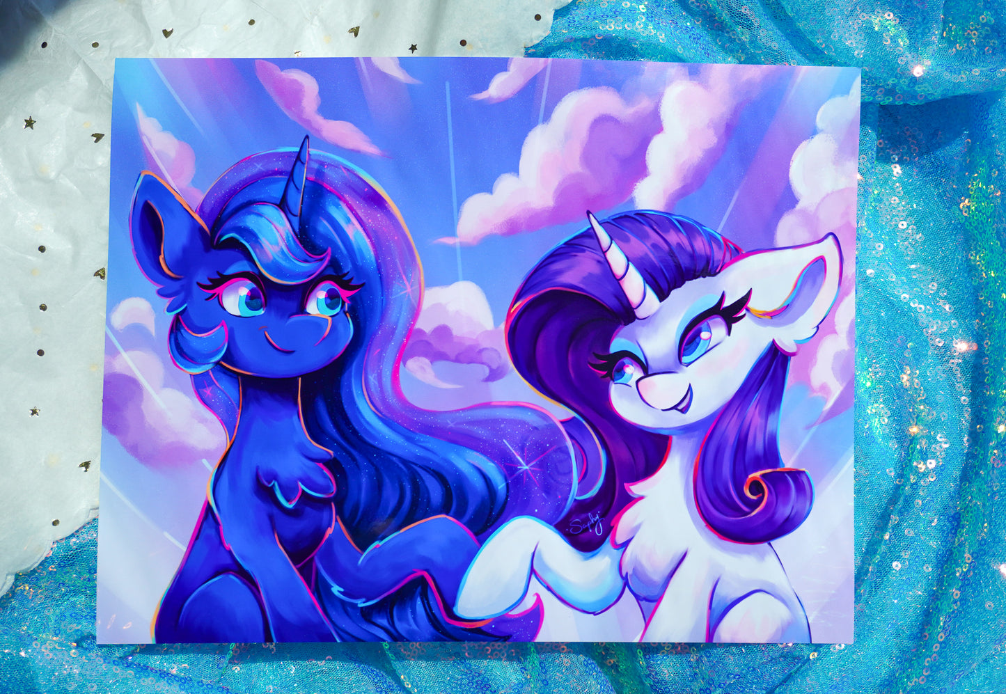 Luna & Rarity print