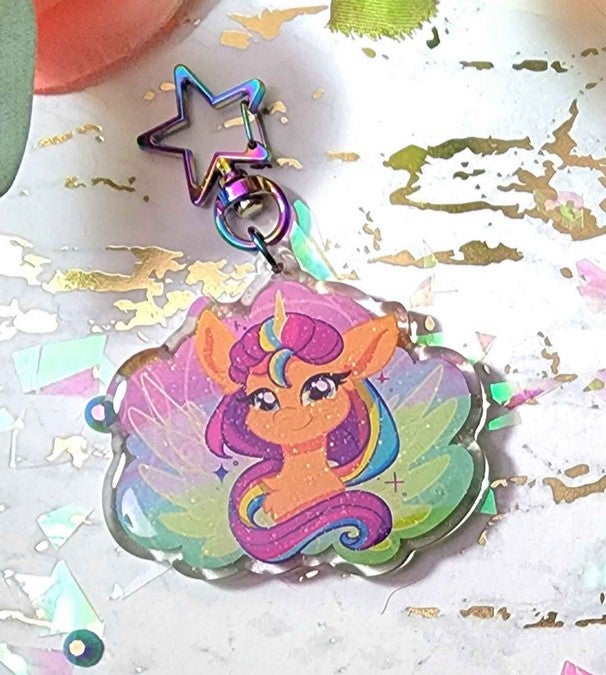 Sunny Alicorn Keychain