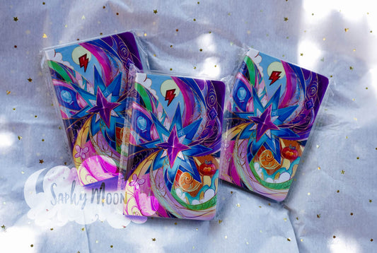 Colorful Elements of Harmony themed notebook on a textured white background