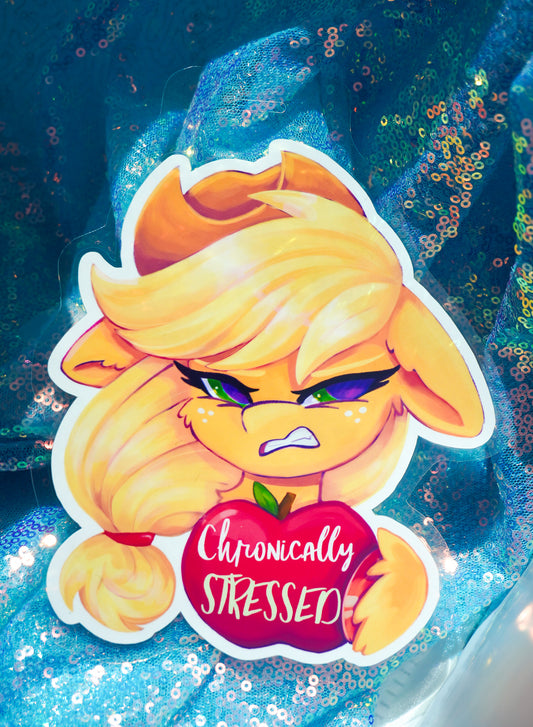 Applejack Chronically Stressed Badge