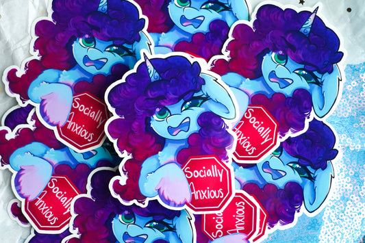 Misty Socially Anxious sticker