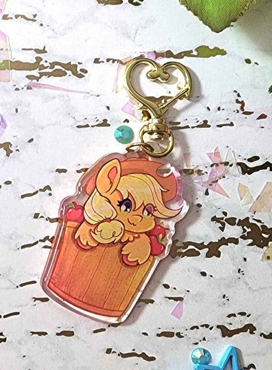 Applejack Bucket Keychain