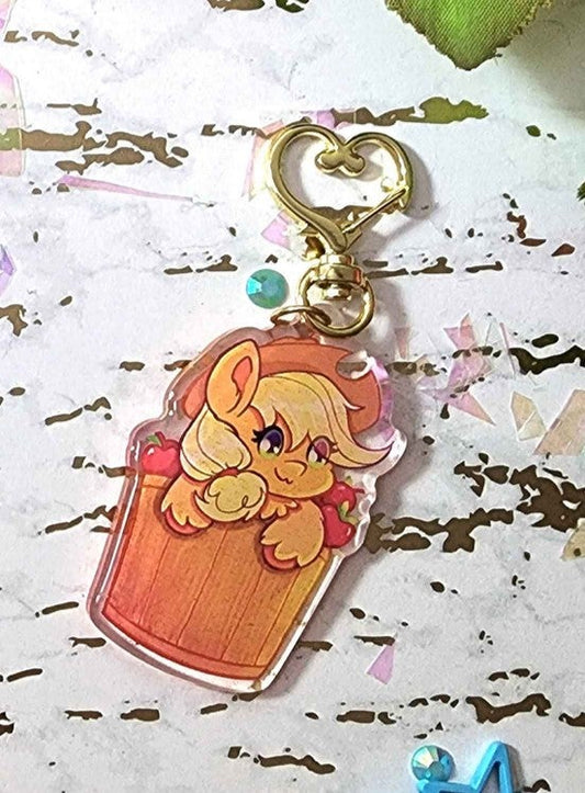 Applejack Bucket Keychain