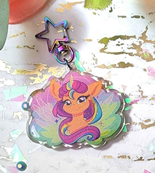 Sunny Alicorn Keychain