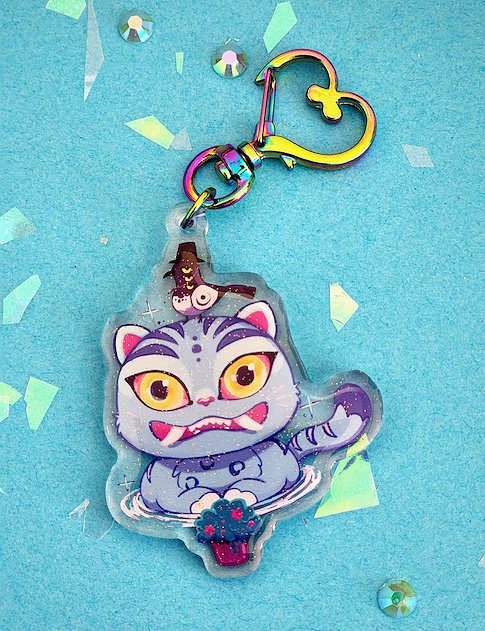 Derpy Tiger Keychain