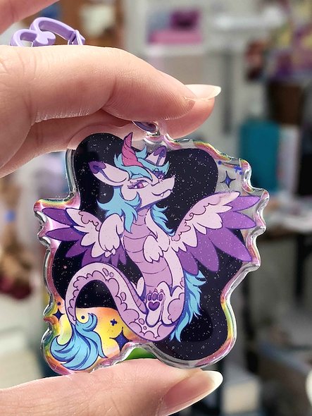 Saphy Dragon Keychain